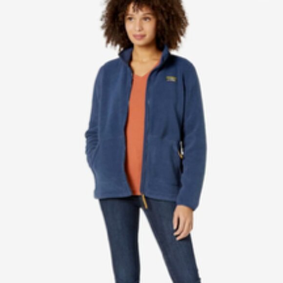 LL Bean Mountain Classic Fleece Full Zip Jacket Navy Blue Small - Picture 2 of 14